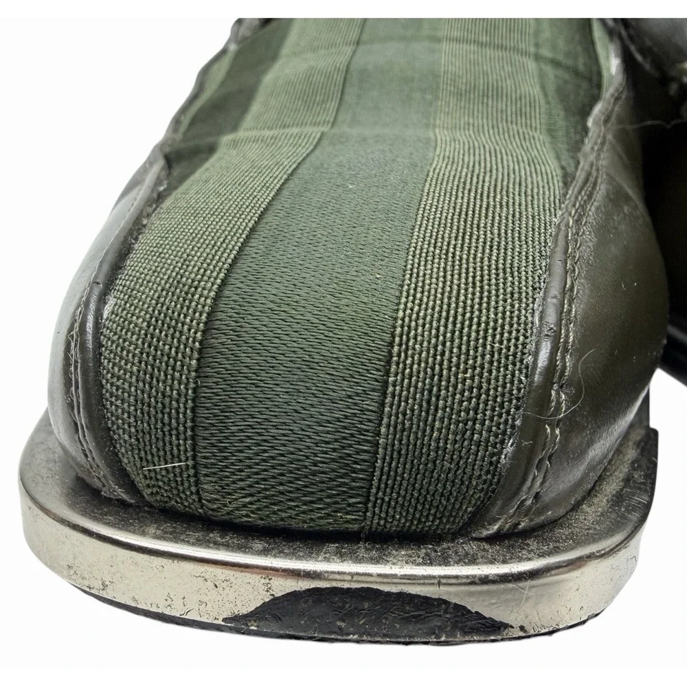 Expressions by RC Men's Dress Shoes Green Leather Fabric Size 10.5 Square Toe